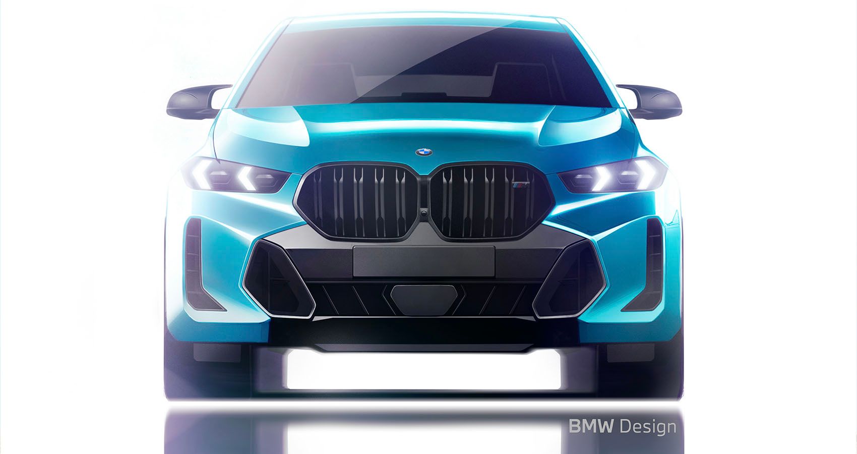 BMW X6 Coupe SUV Front Sketch