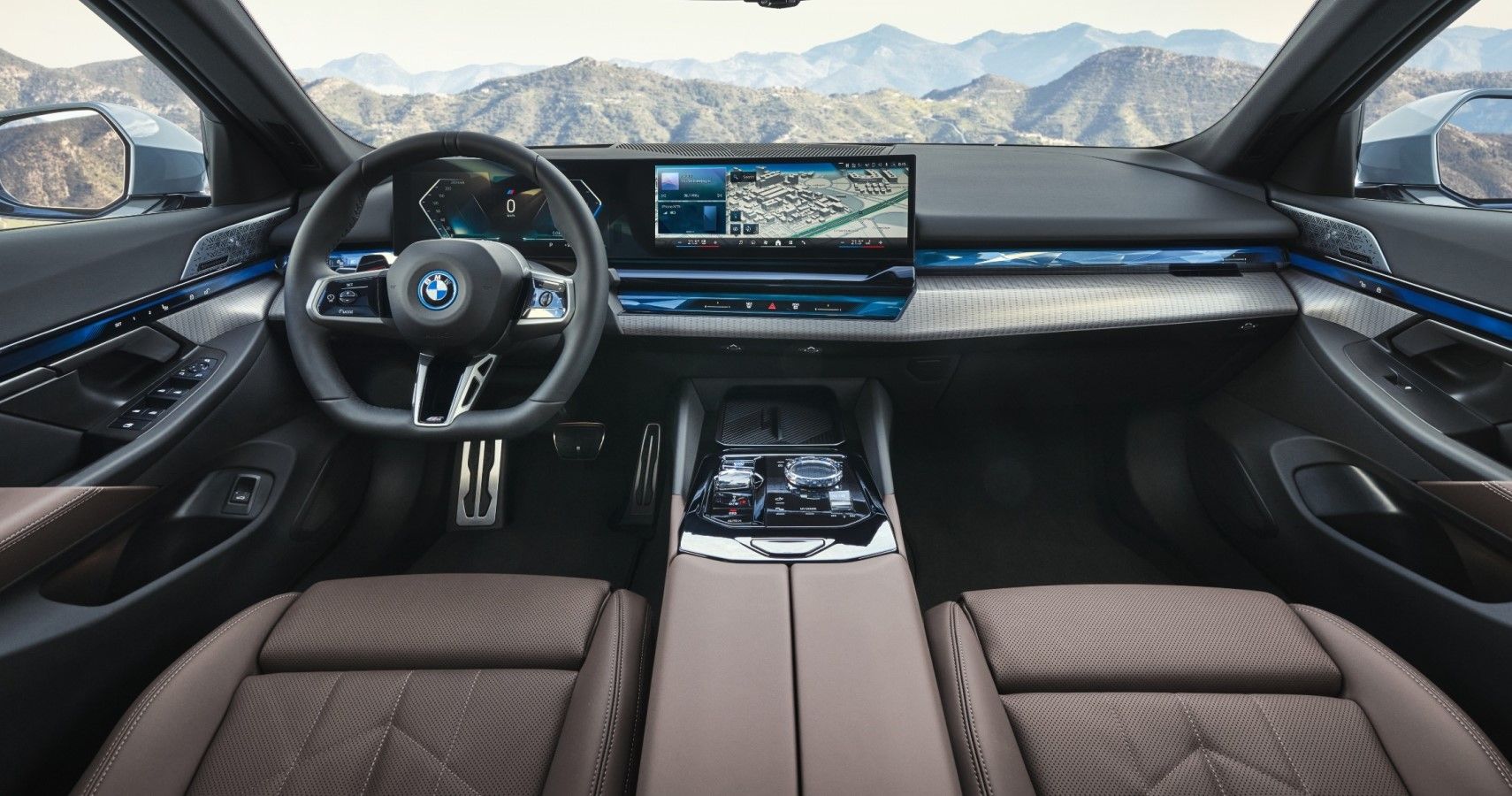2024 BMW 5 Series interior dashboard layout view