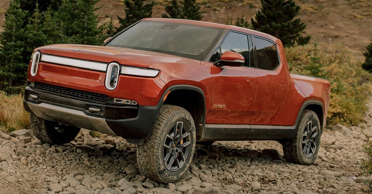 red 2023 Rivian R1T