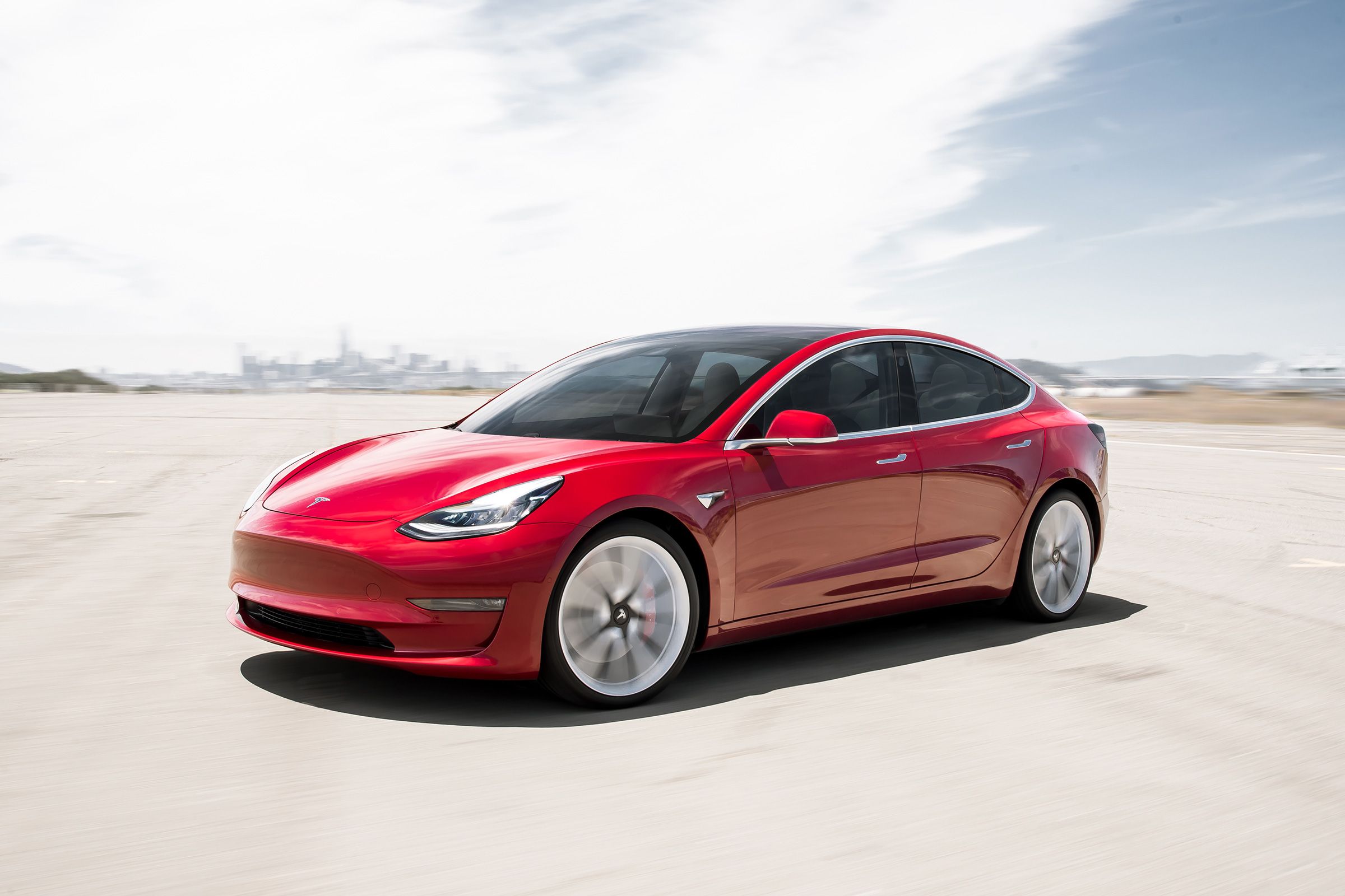 Front view of the Tesla Model 3