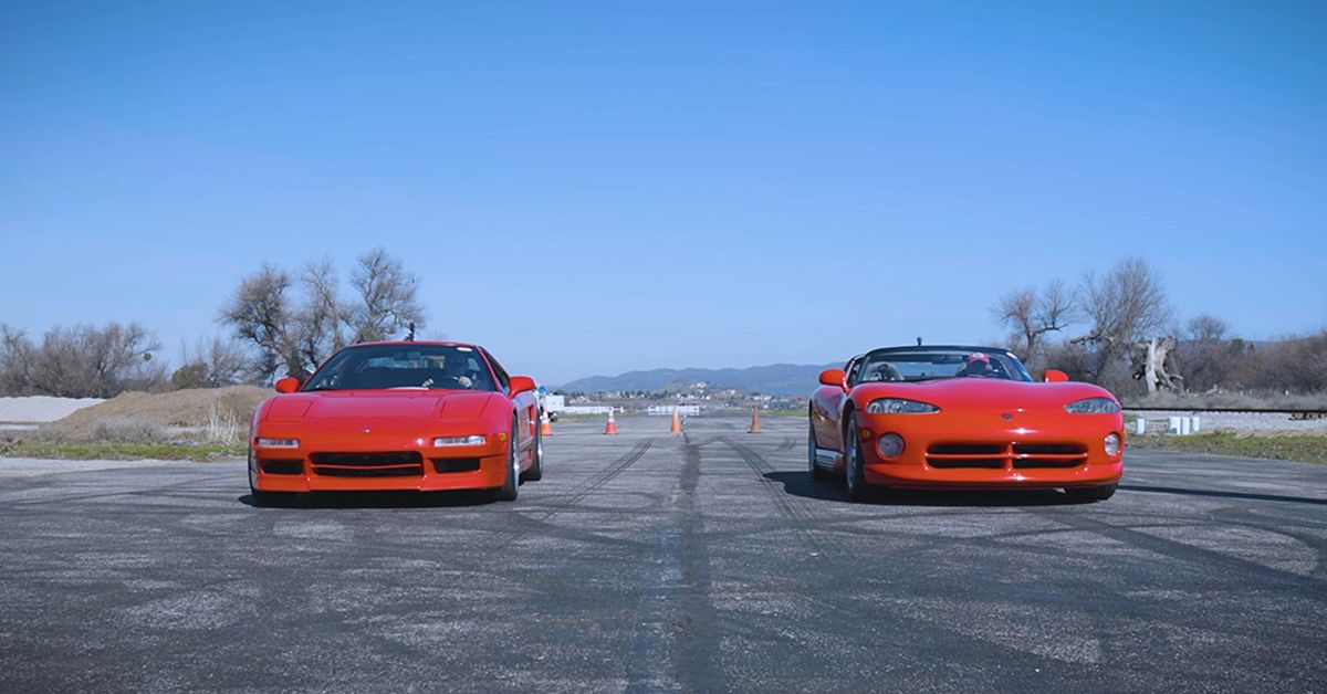 Watch The Dodge Viper Dominate A Ferrari F40 And Acura Nsx