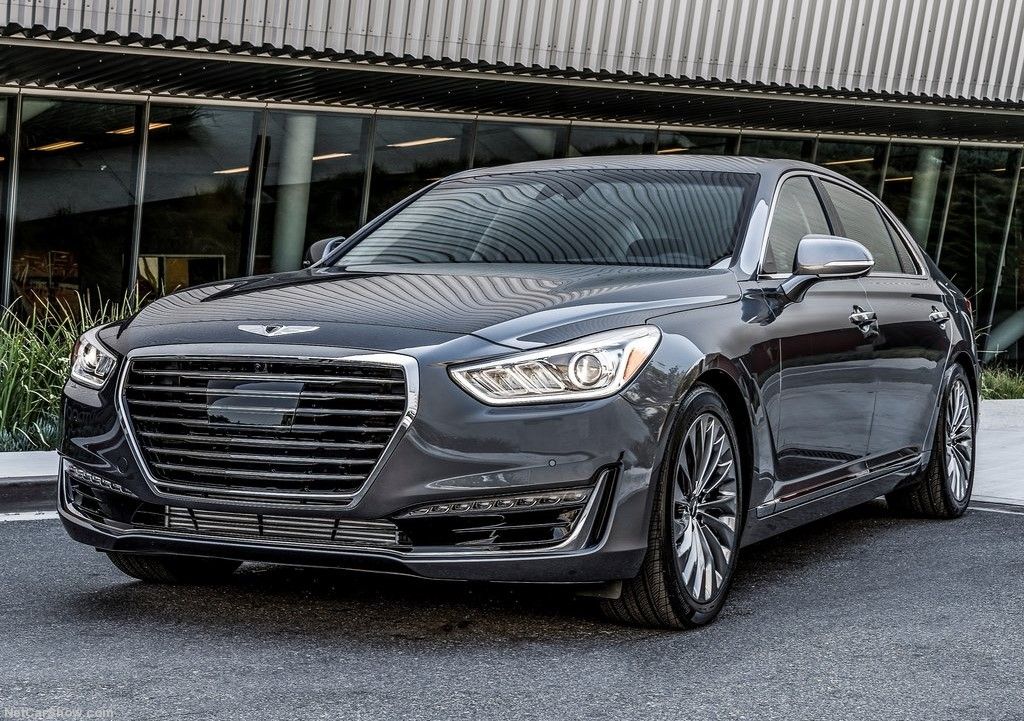 Black 2017 Genesis G90 parked