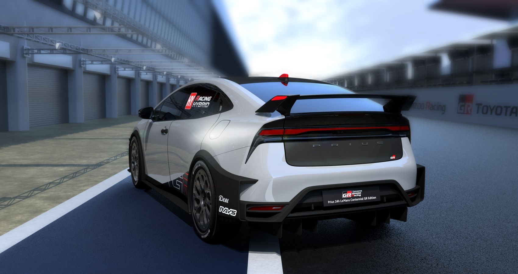 2023 Toyota Prius Gazoo Racing Le Mans rear quarter view