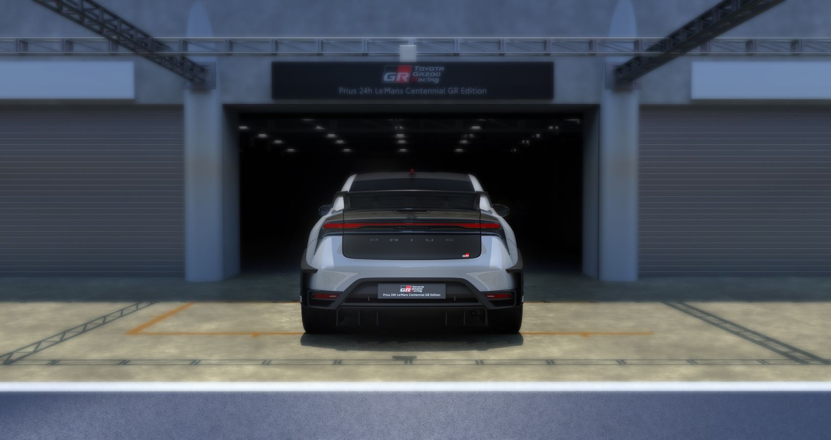 Rear view of the 2023 Toyota Prius Gazoo Racing Le Mans