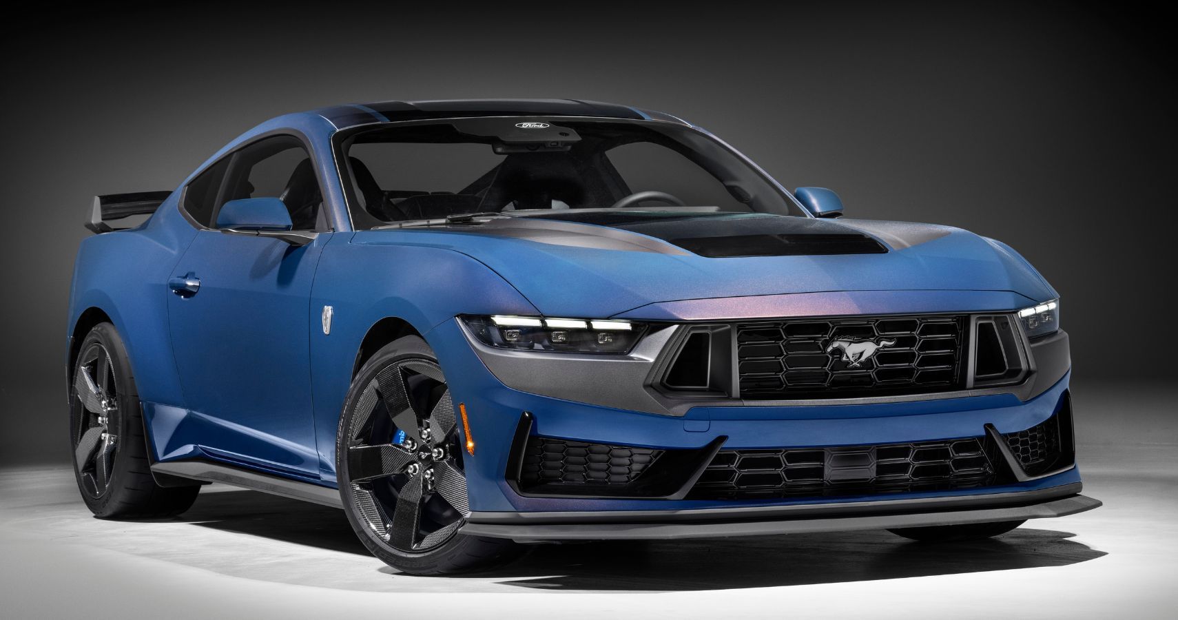 2024 Ford Mustang high-performance car in blue