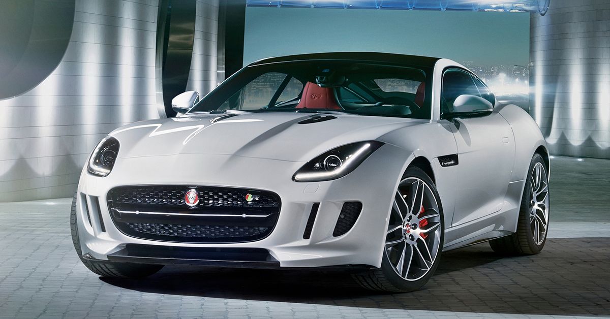 White 2015 jaguar f-type