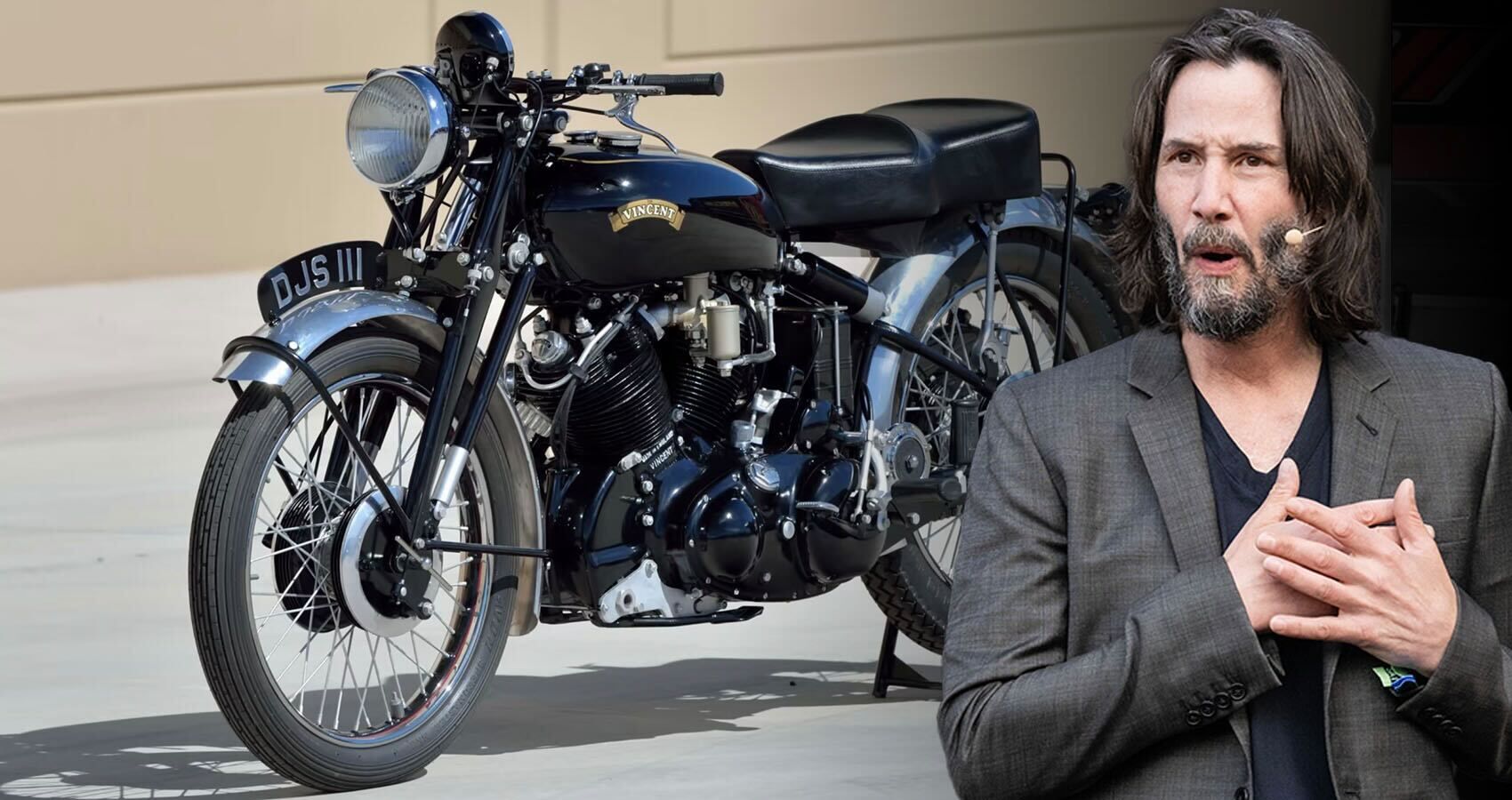 Keanu Reeves Dream Motorcycle Vincent Black Shadow