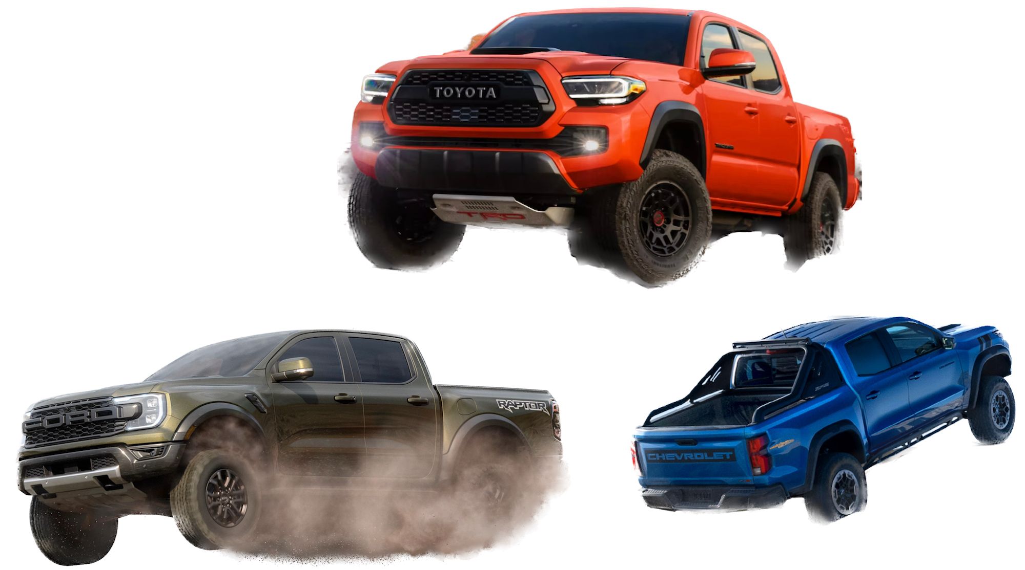 Trd Pro Vs Raptor Ranger Engine Off-Road Truck Capabilities: Ford Raptor Vs Chevy ZR2 Vs Toyota TRD Pro