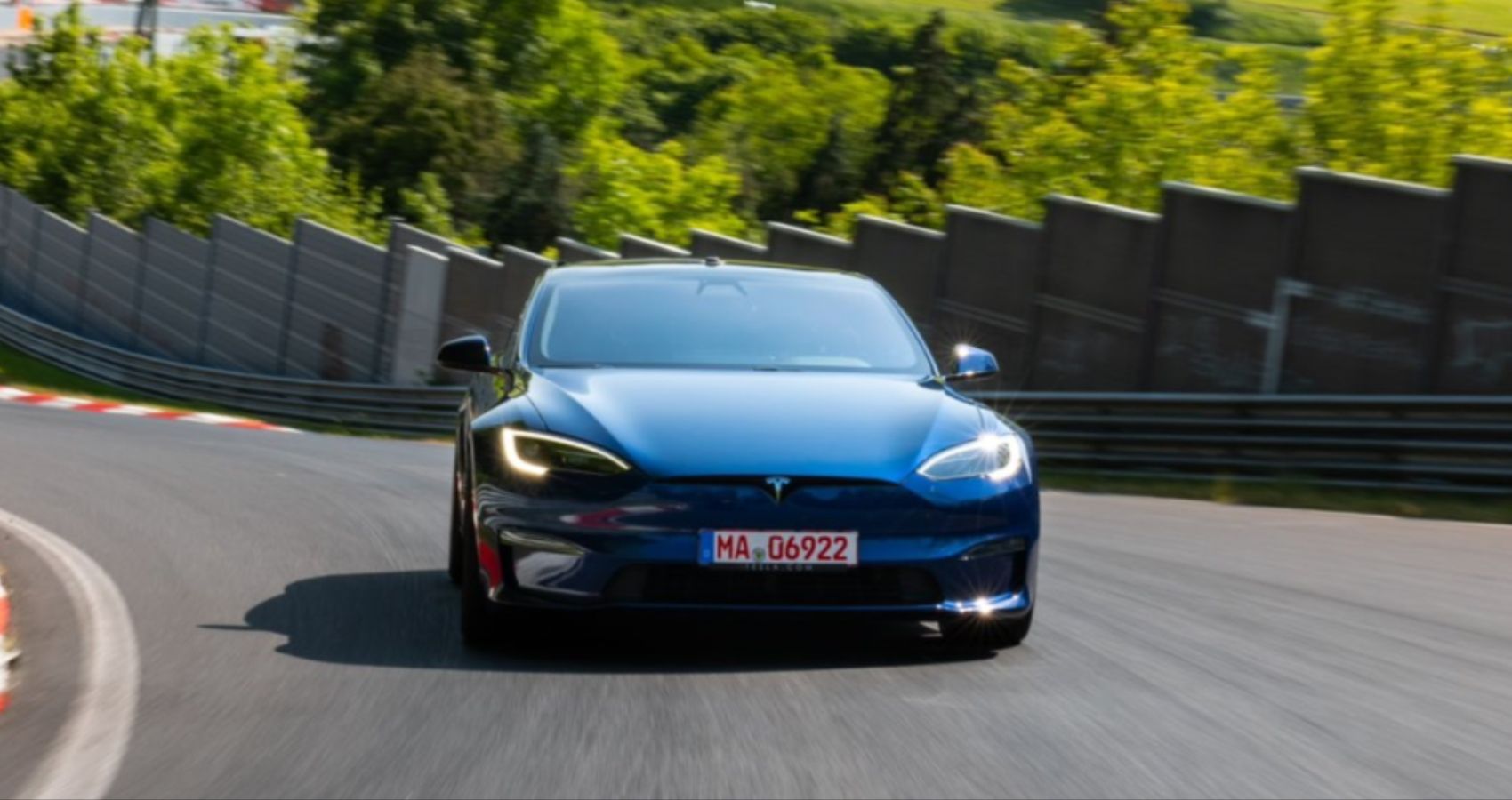 Tesla Model S Plaid Nurburgring Record Front View