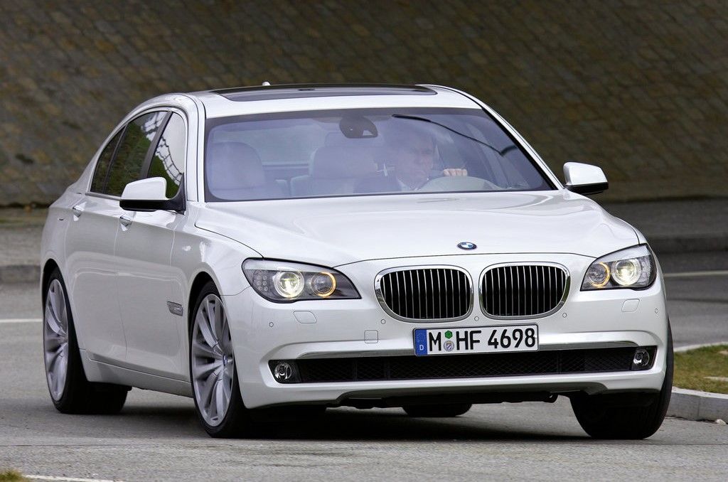 White 2010 BMW 7 Series 760Li on the road