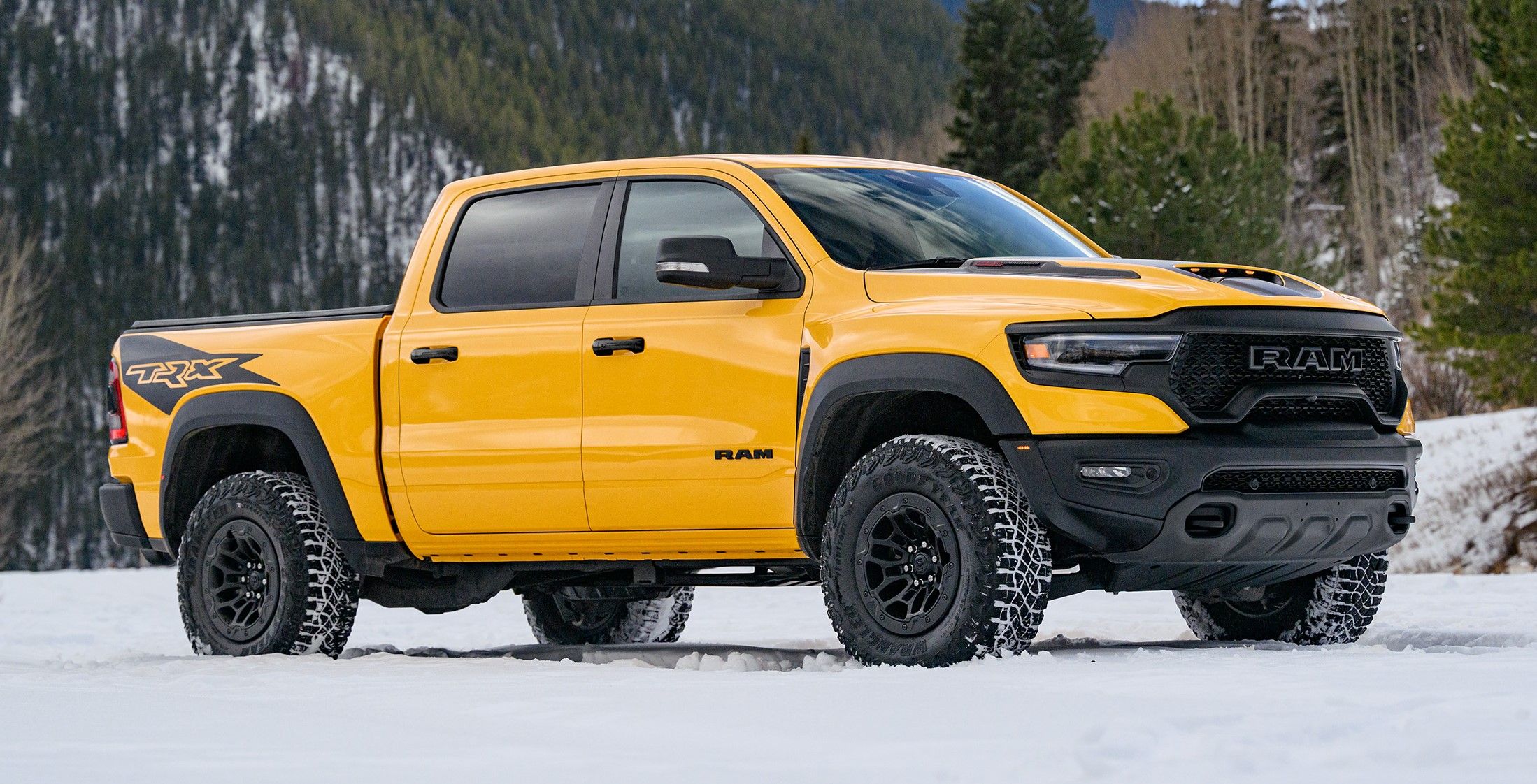 2023 Ram 1500 parked in the snow.