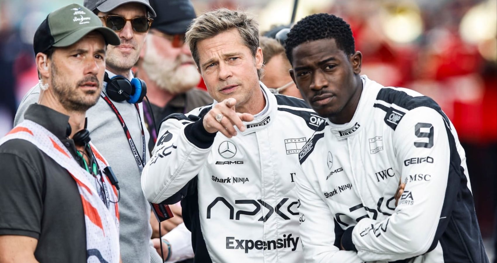 Bradd Pitt And Damson Idris joined the real drivers on the 2023 British GP grid