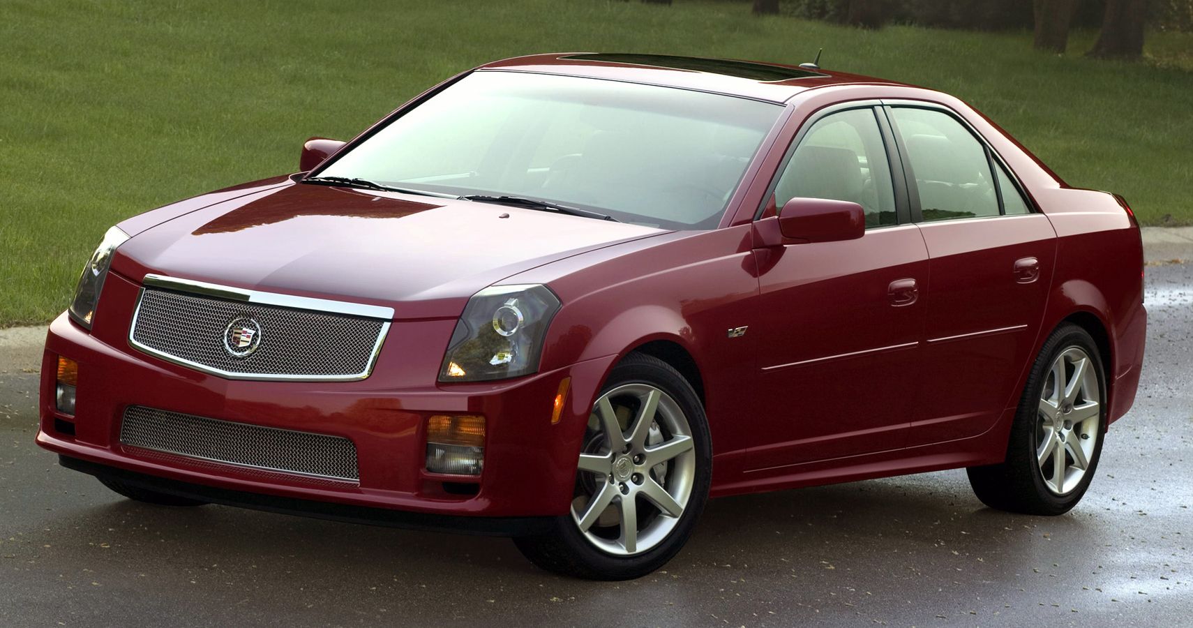 Cadillac CTS-V Front Quarter Red Line