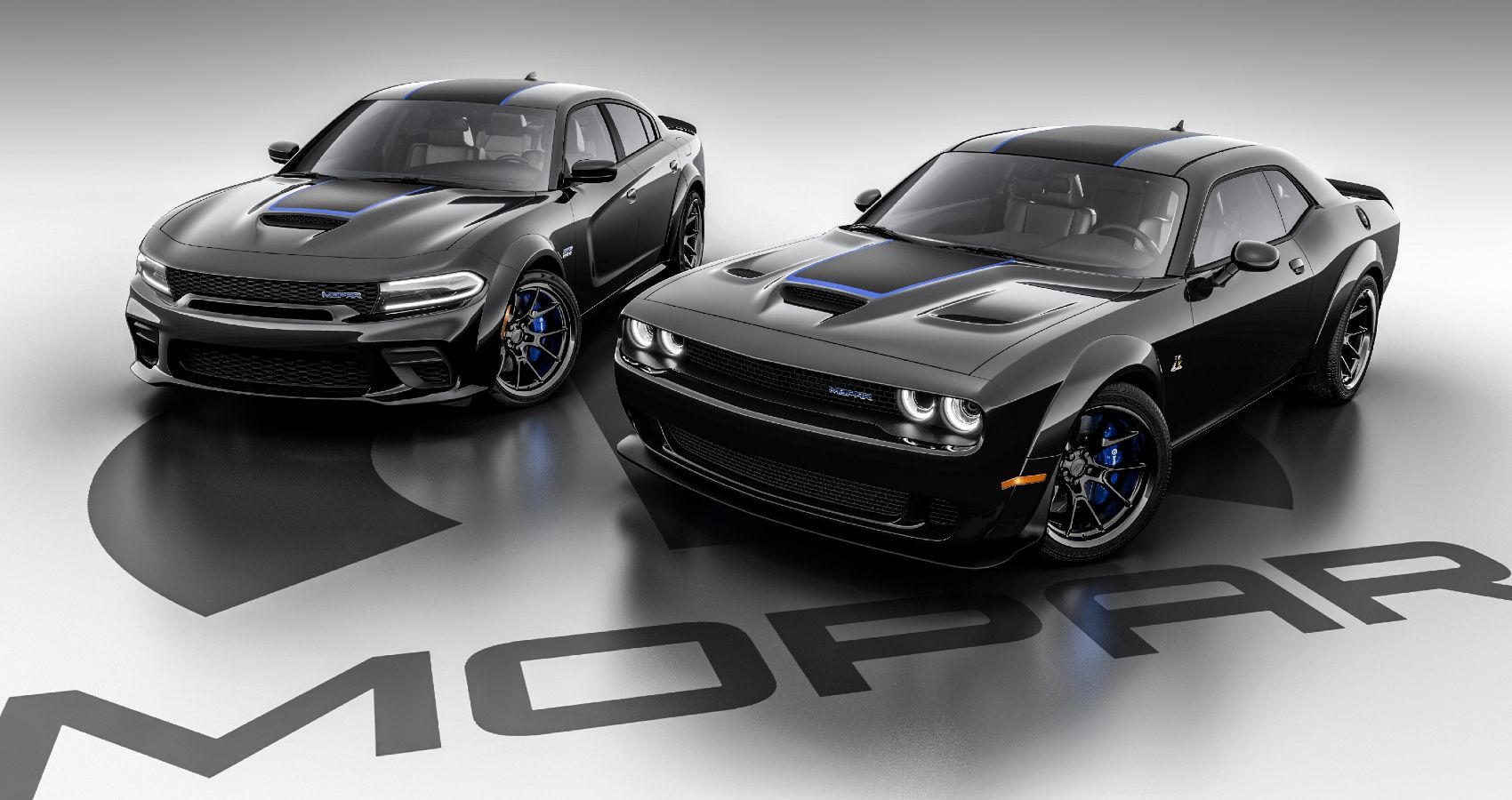 Dodge Challenger And Charger Mopar ’23 Special Edition, cars side by side