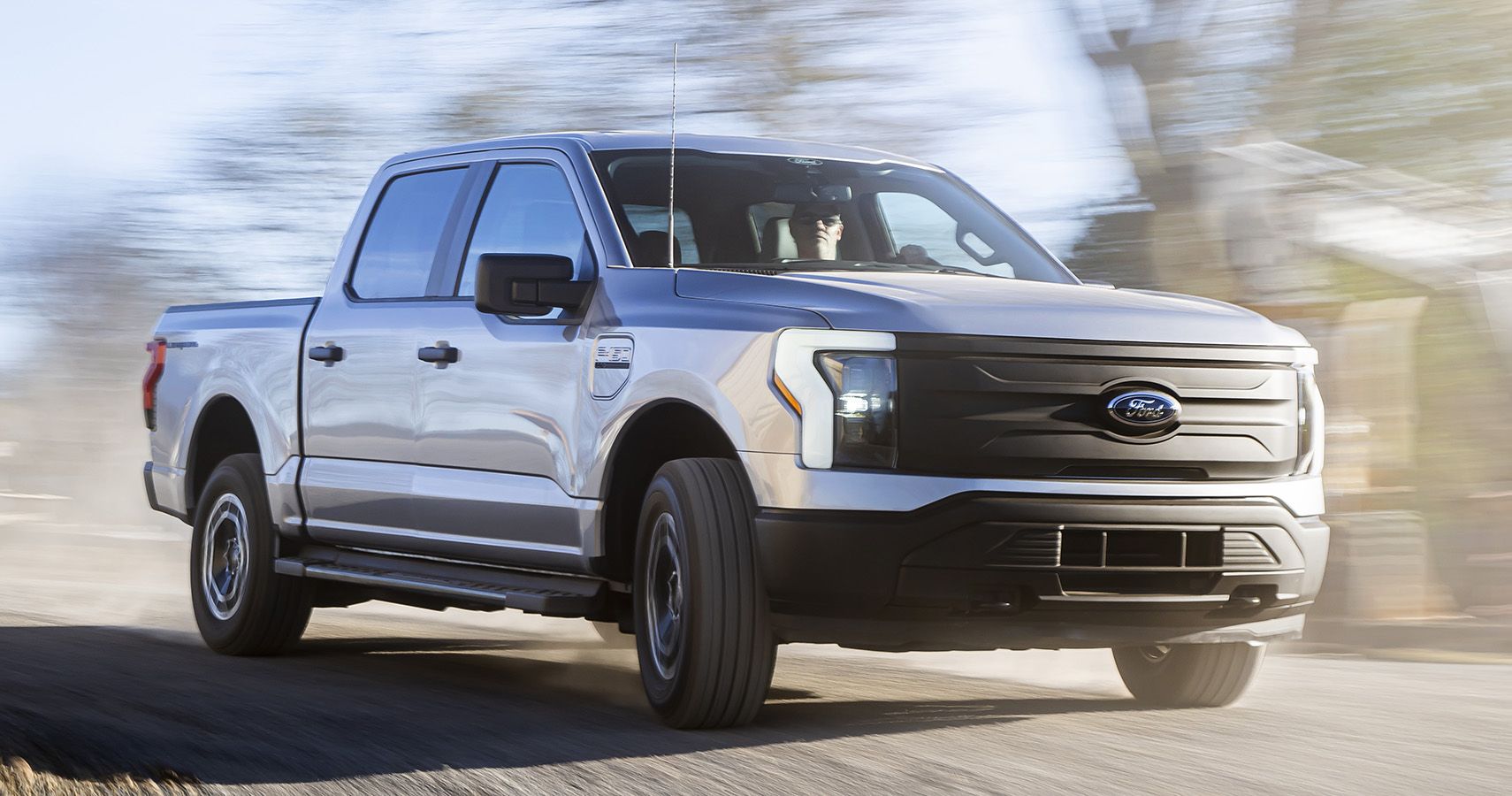 Ford F-150 Lightning Pro on the road