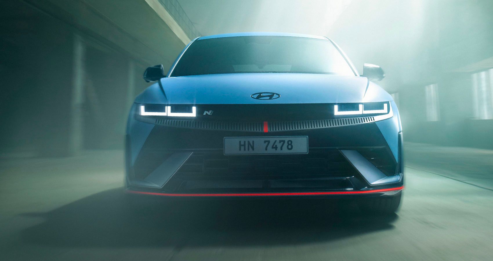 2024 Hyundai Ioniq 5 N tiro frontal na renderização Hyundai