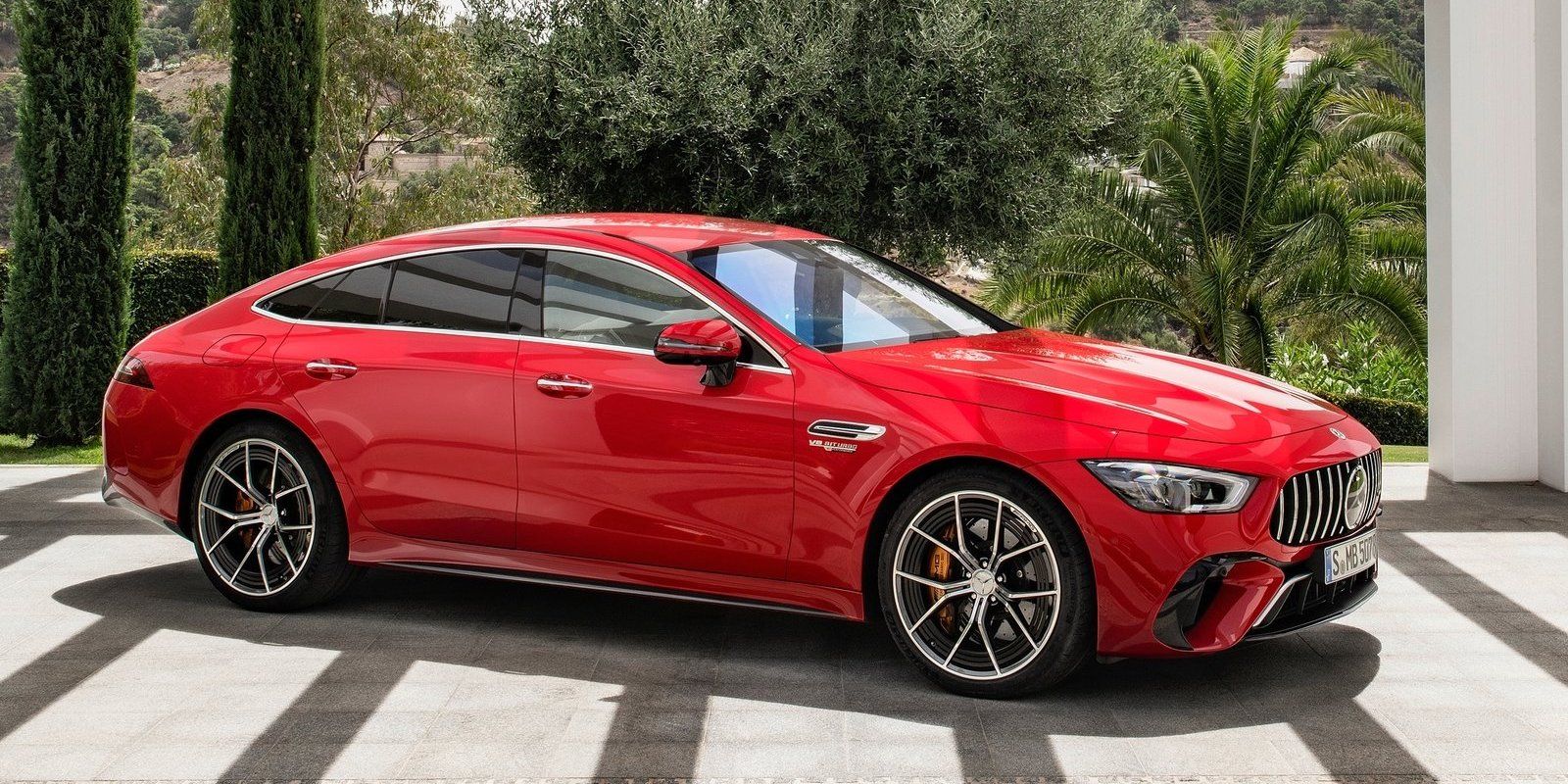 2023 Mercedes-Benz-AMG GT63 S E Performance red parked 