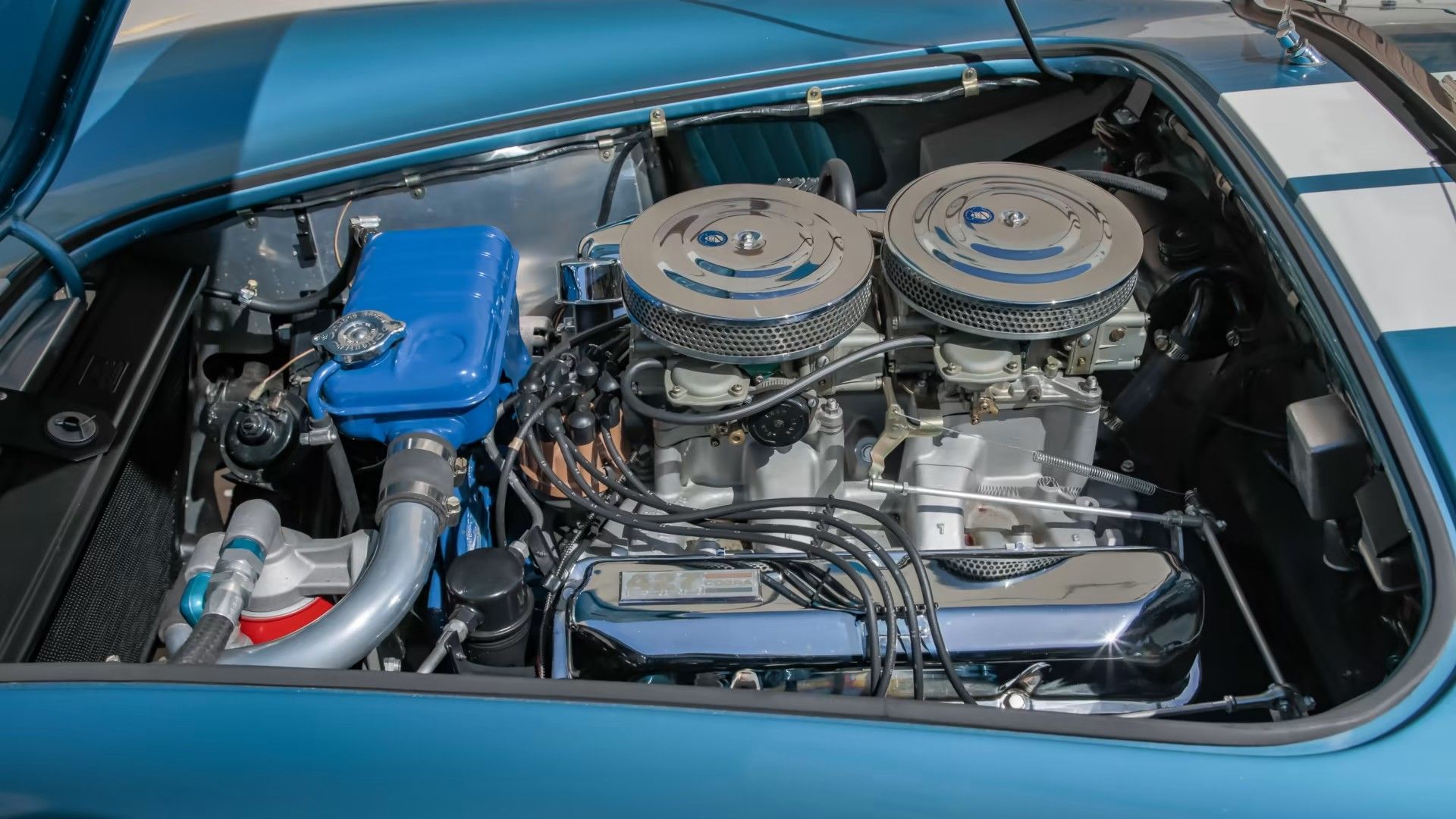 Ford 7.0 liter V8 under the hood of the 427 Cobra