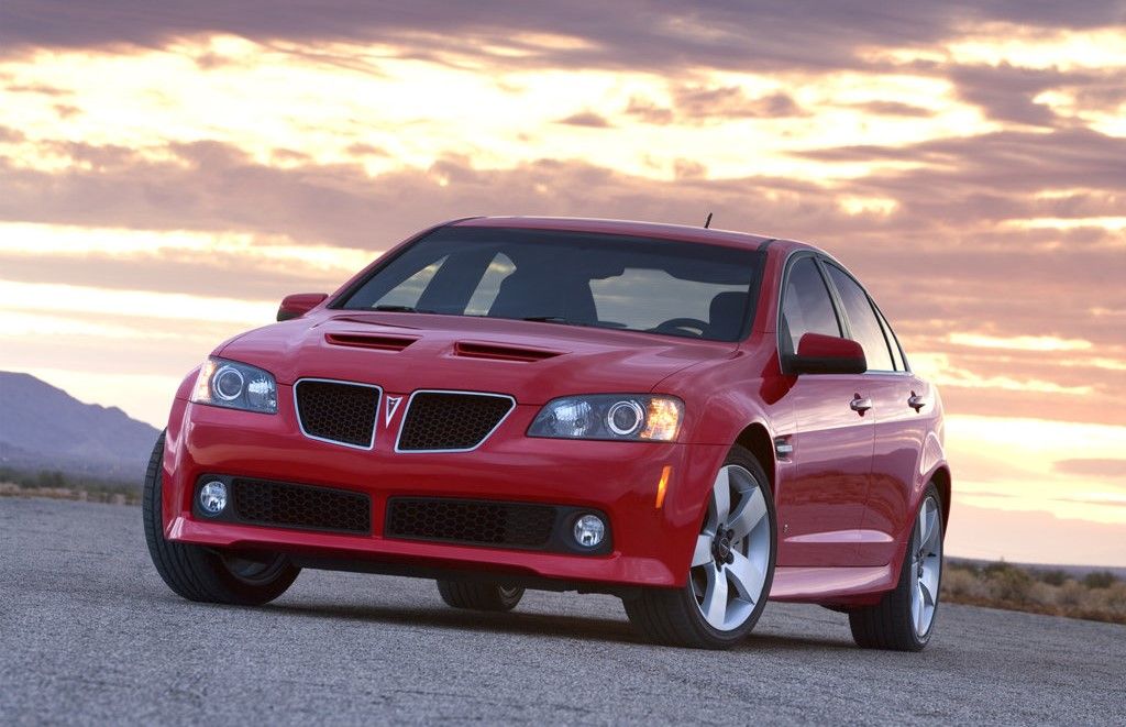 Red 2009 Pontiac G8 GT on the road