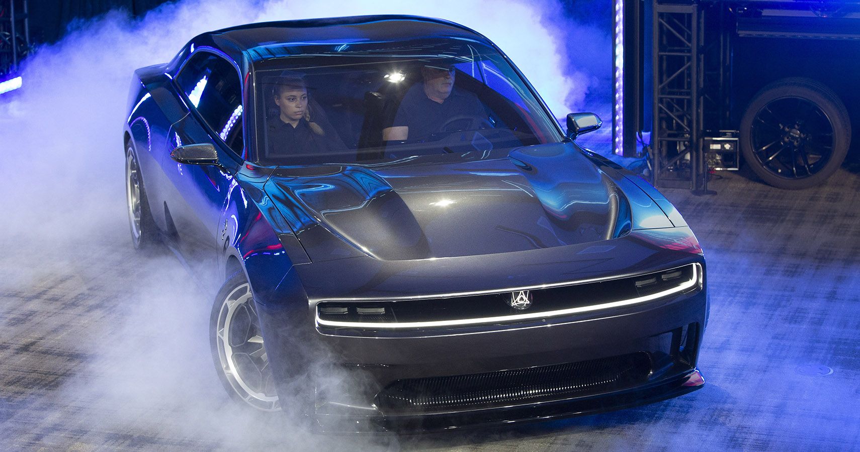 Dodge Charger Daytona SRT Concept EV reveal smoke