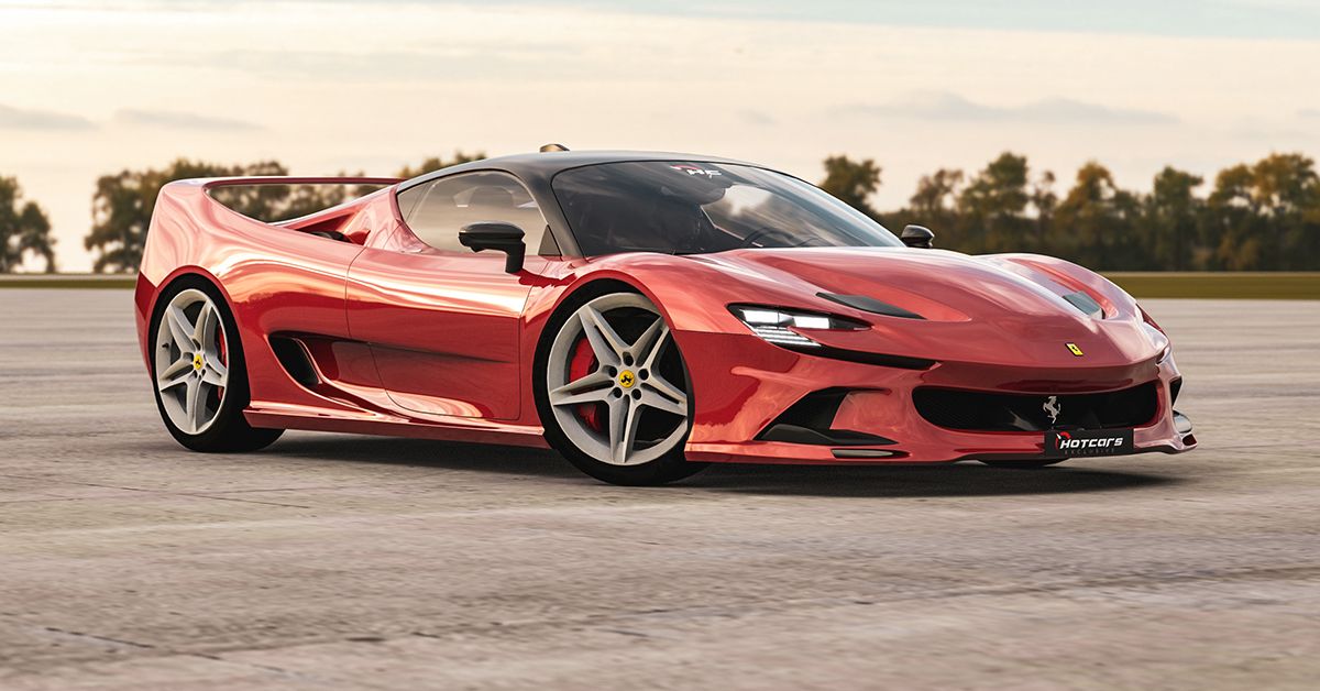 Hotcars Render 2024 Ferrari F50 Front Profile 