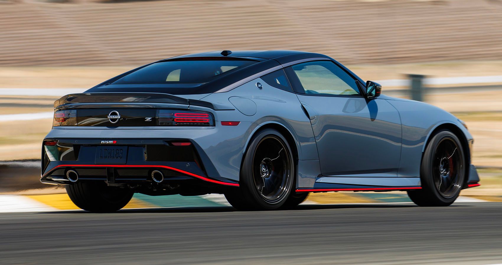 2024 Nissan Z NISMO Rear Three Quarter On Track on the move