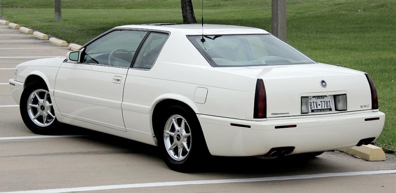 2002 Cadillac Eldorado in white rear third quarter view