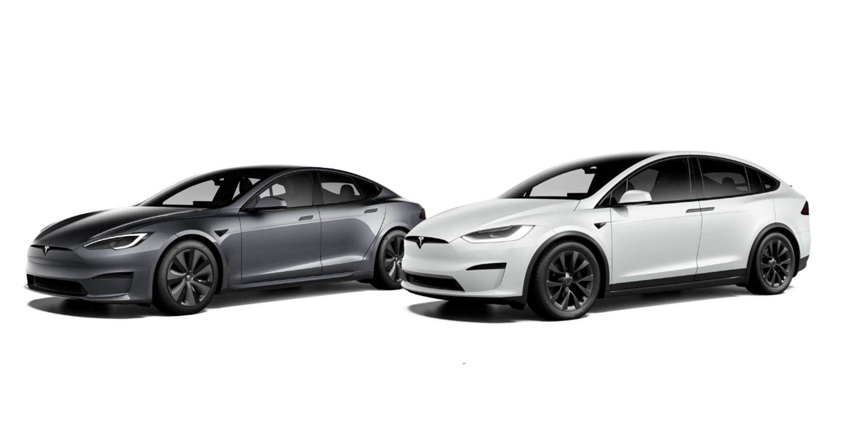 gray Tesla Model S white Model X Standard Range