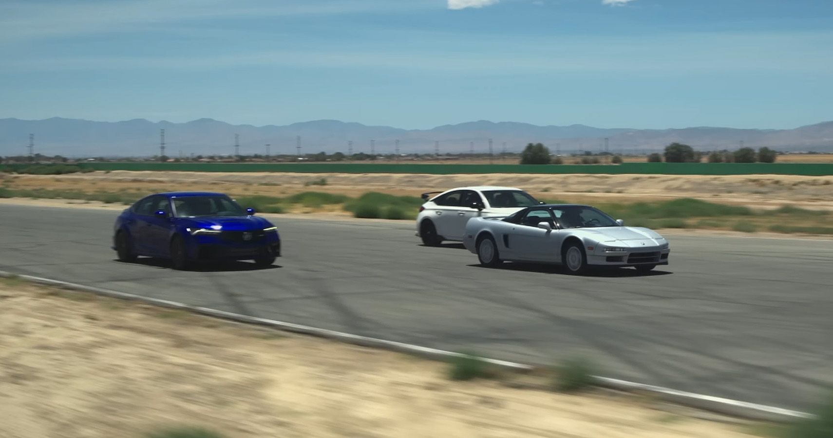 1991 Acura NSX vence a corrida de arrancada contra 2024 Acura Integra Type S e 2023 Honda Civic Type R