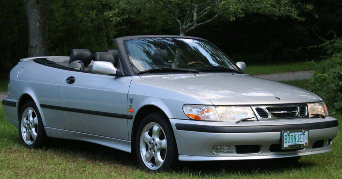 2000-Saab-9-3-SE-conversível (prata) --- frente