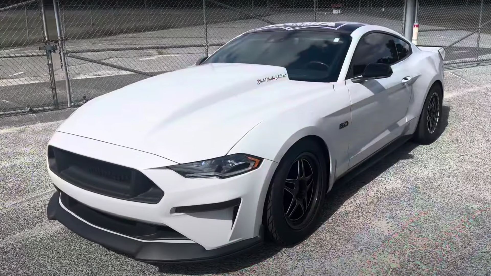 white 2018 Ford Mustang FBO