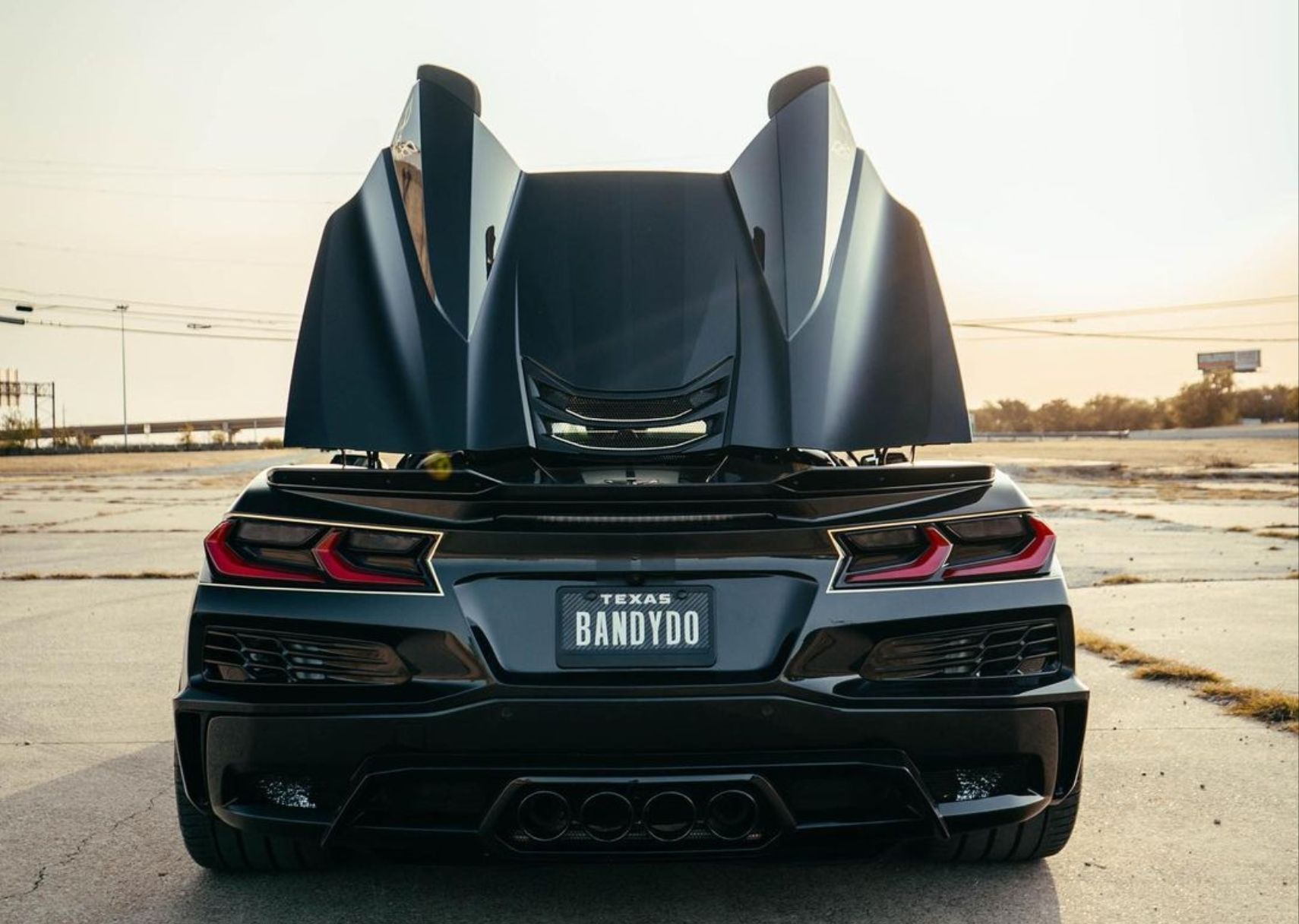 Bandido Corvette Z06 vista traseira estacionada