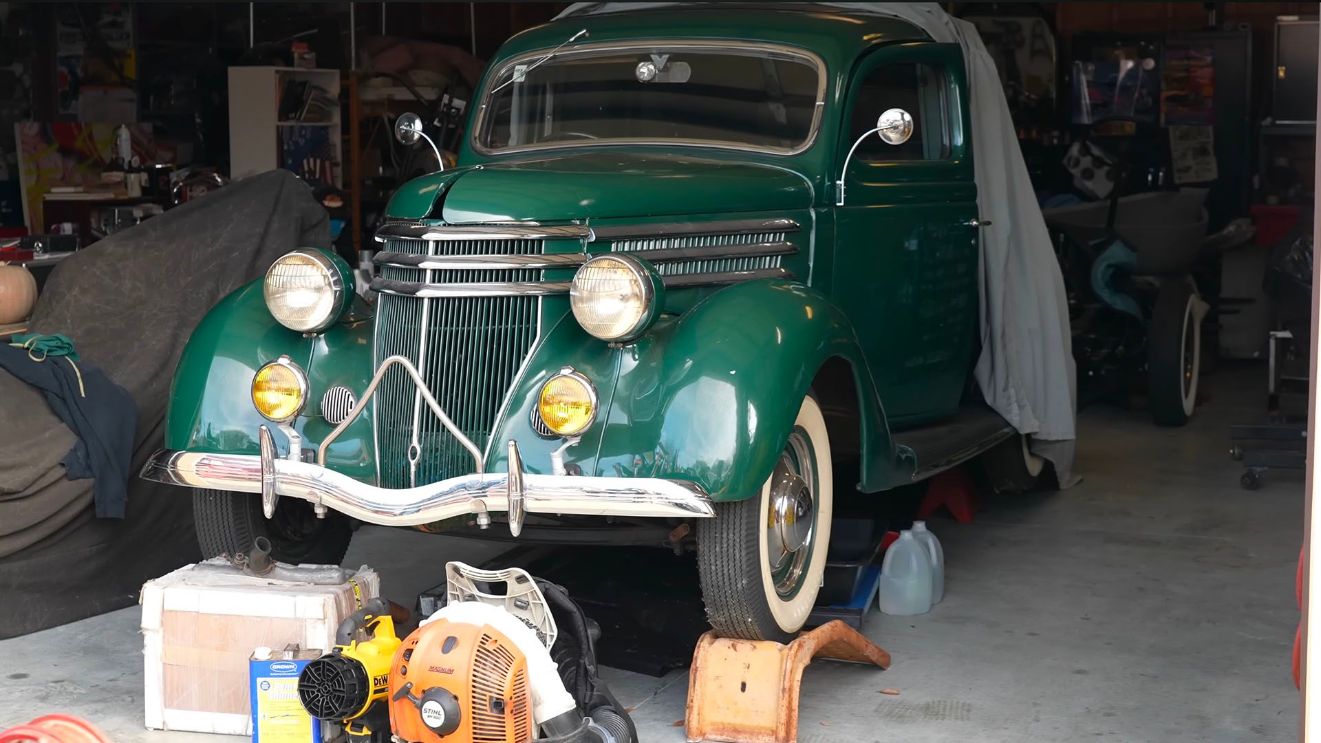 Tony Price on the Hagerty YouTube Channel, showing us around his eclectic collection of vintage Fords