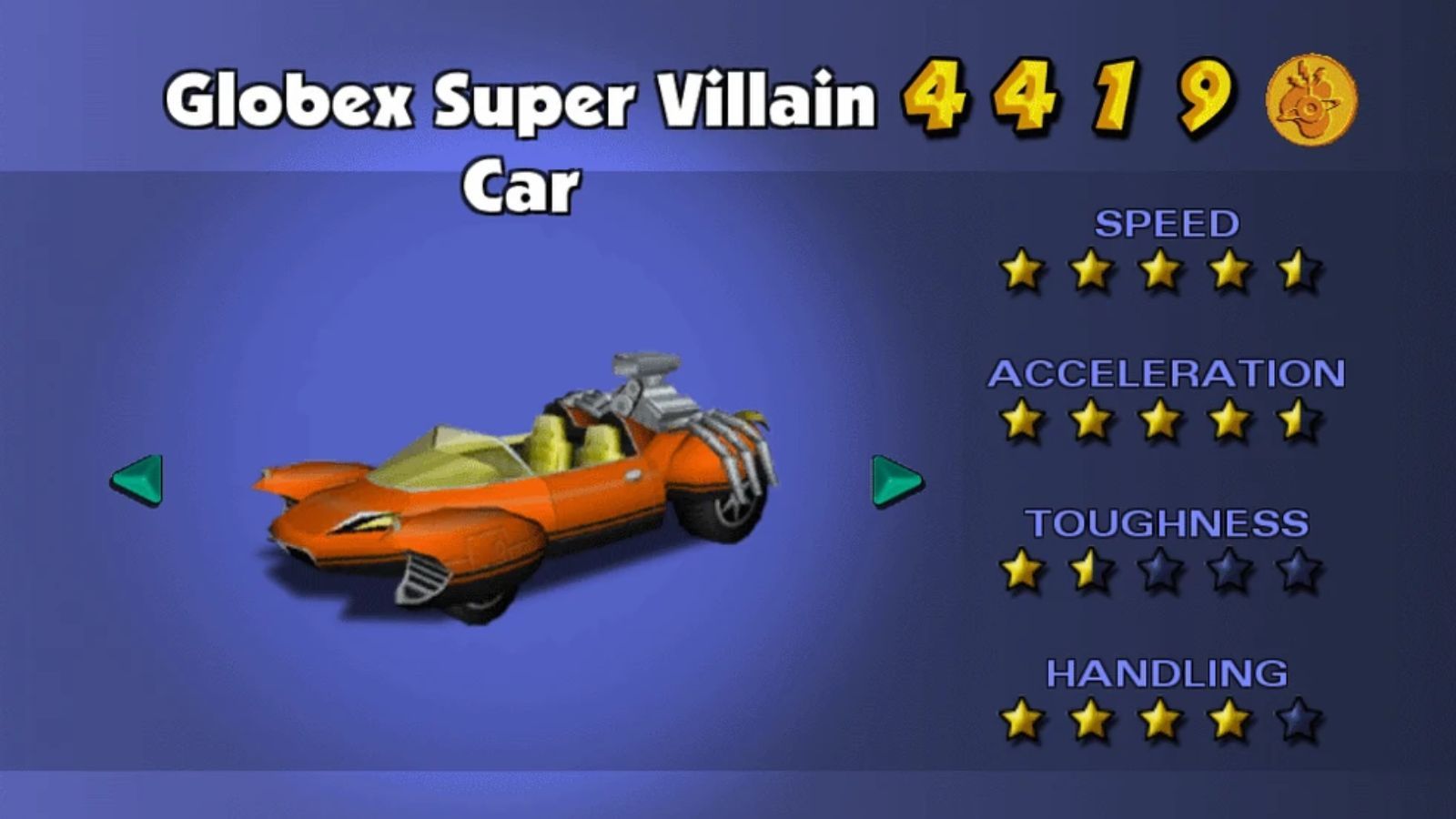 Simpsons Hit and Run Globex Super Villain Car