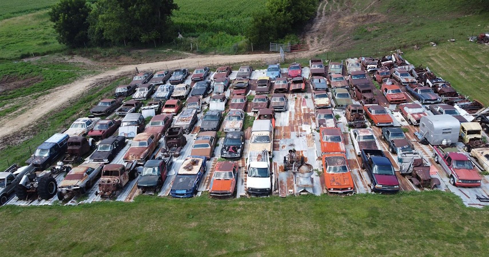 This classic car graveyard includes more than 40 Chevrolets for sale