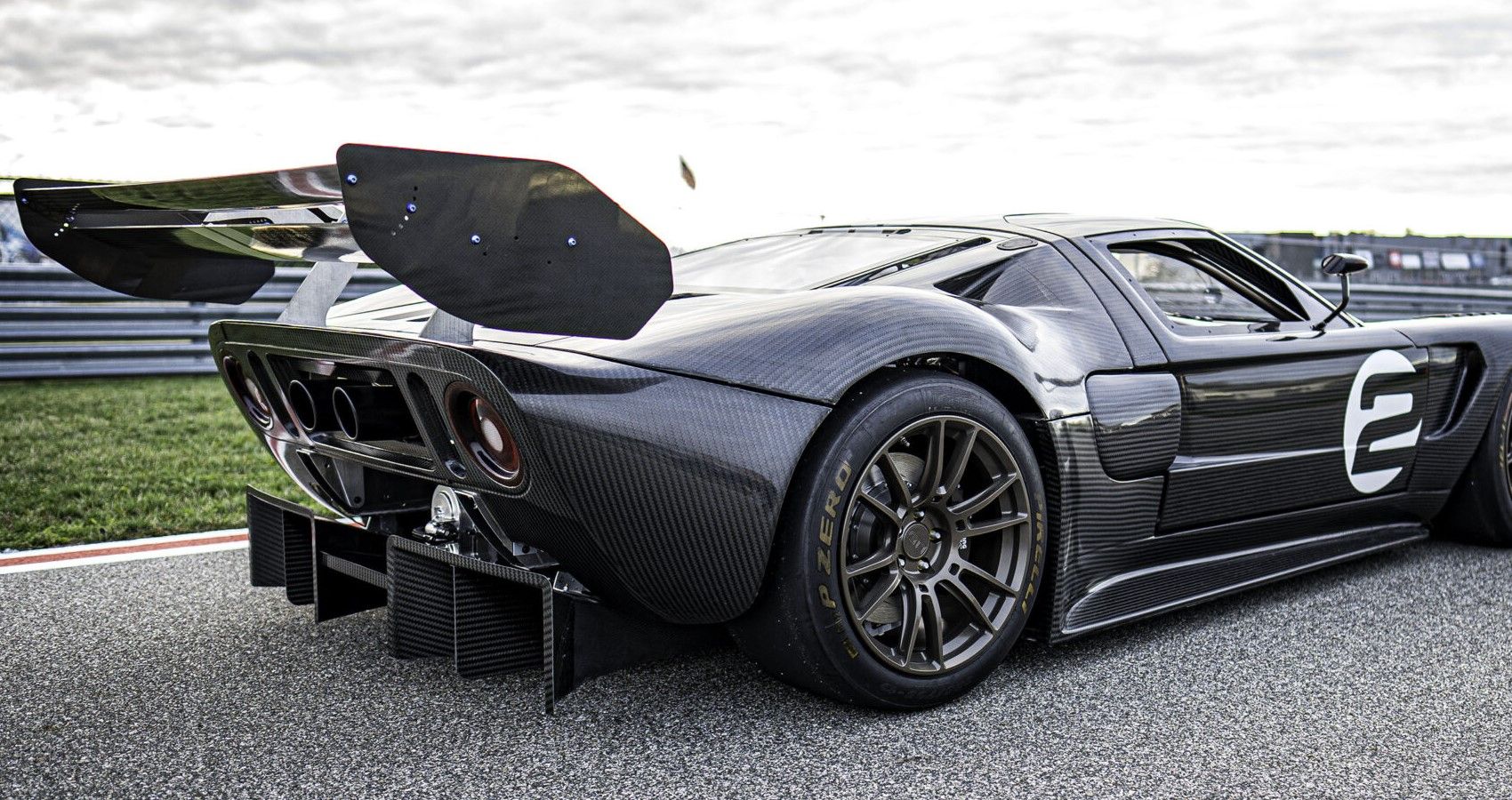 A carbon fiber Ford GT GT1 prototype 