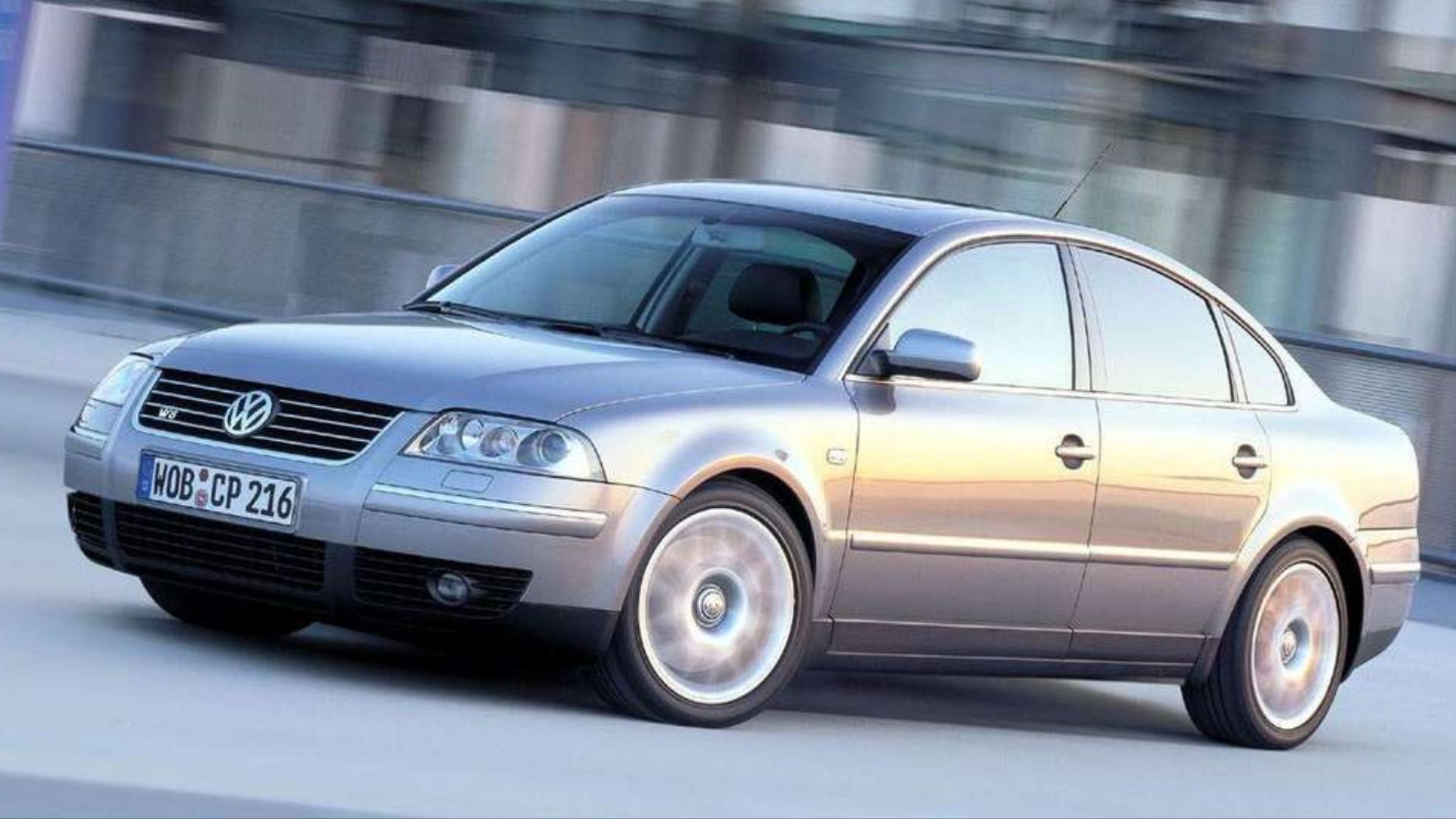 Volkswagen W8 Passat Front Quarter View Silver on the move