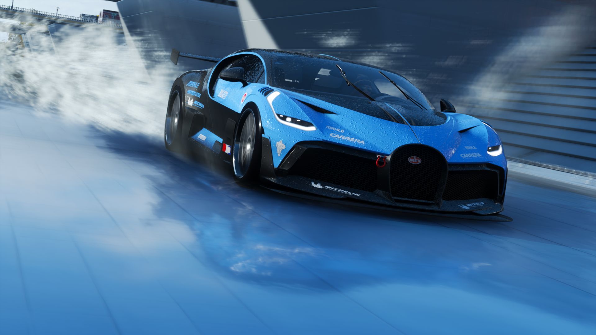 2019 Bugatti Divo cruising through water