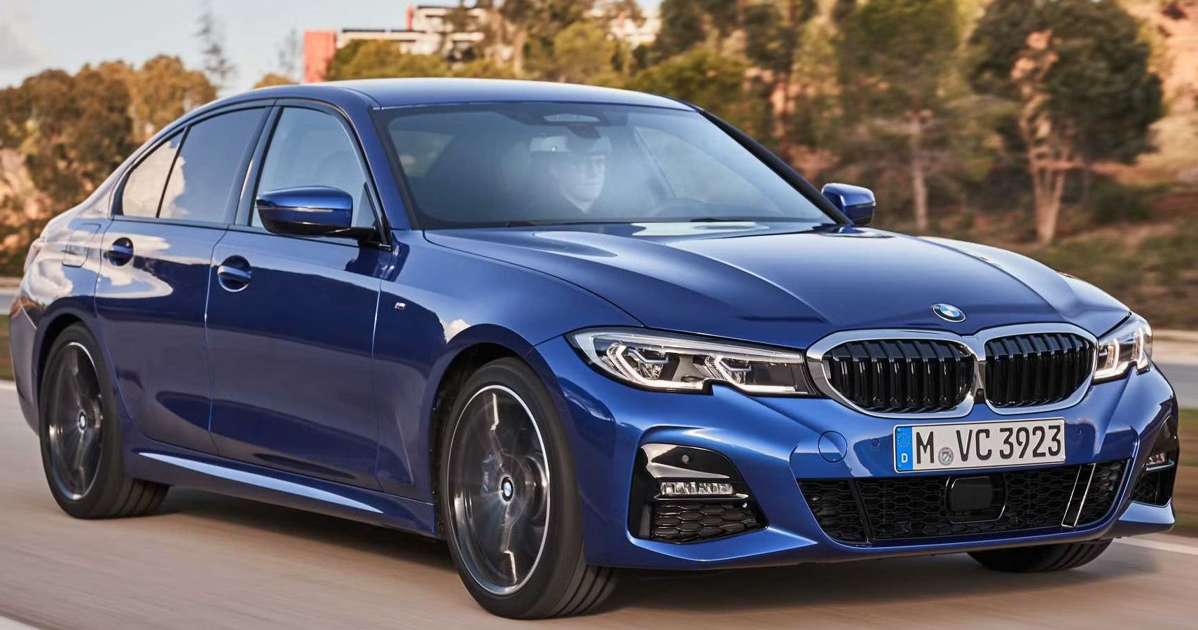 2020 BMW 330 i on the road