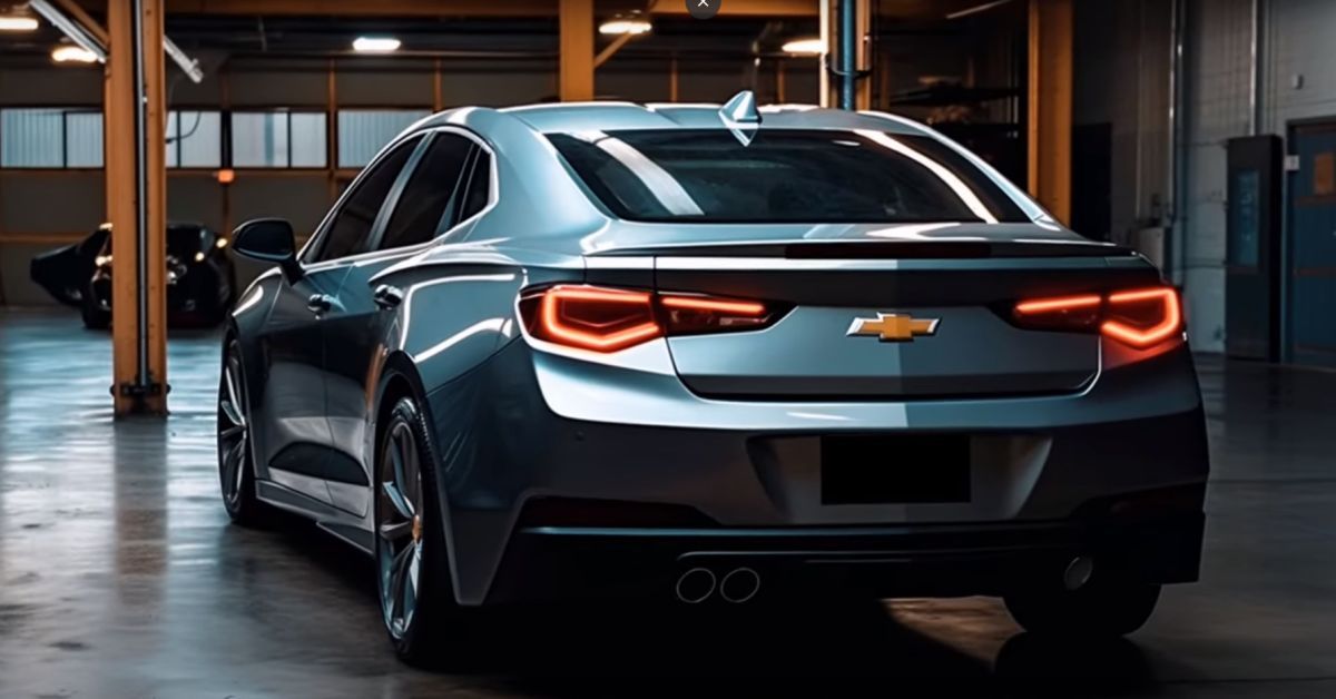 Este Chevrolet Malibu Render 2025 tem aspirações claras de Camaro de 4