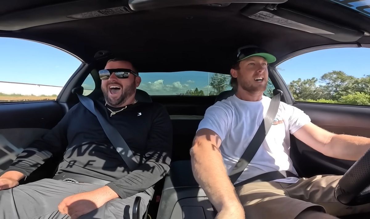 Cletus McFarland scares a passenger in his 1,300-horsepower Toyota Supra