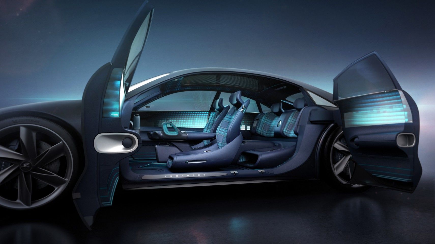 Interior do carro conceito Hyundai Prophecy
