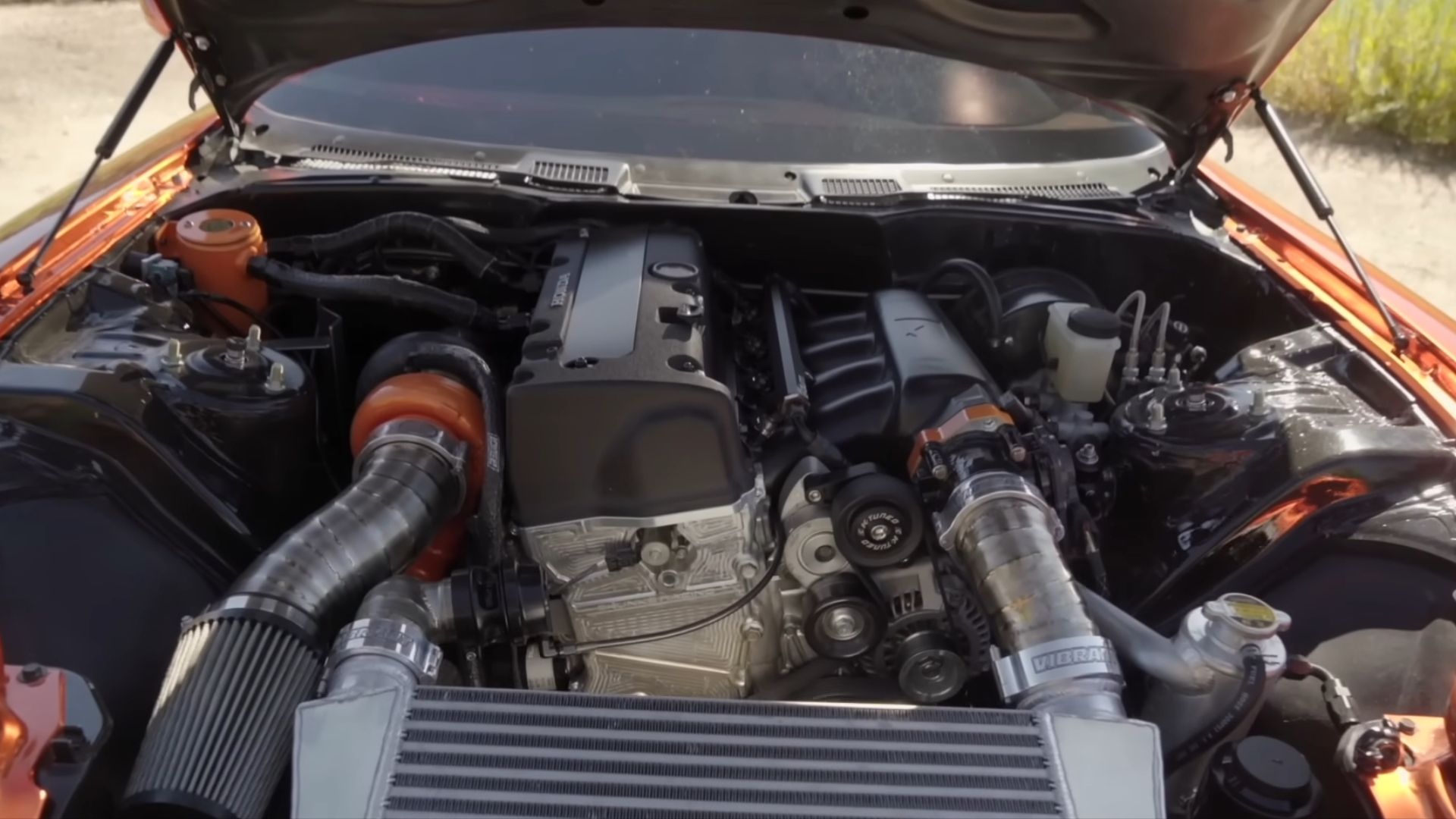 K24 Honda Swap Mazda RX-7 Engine Bay