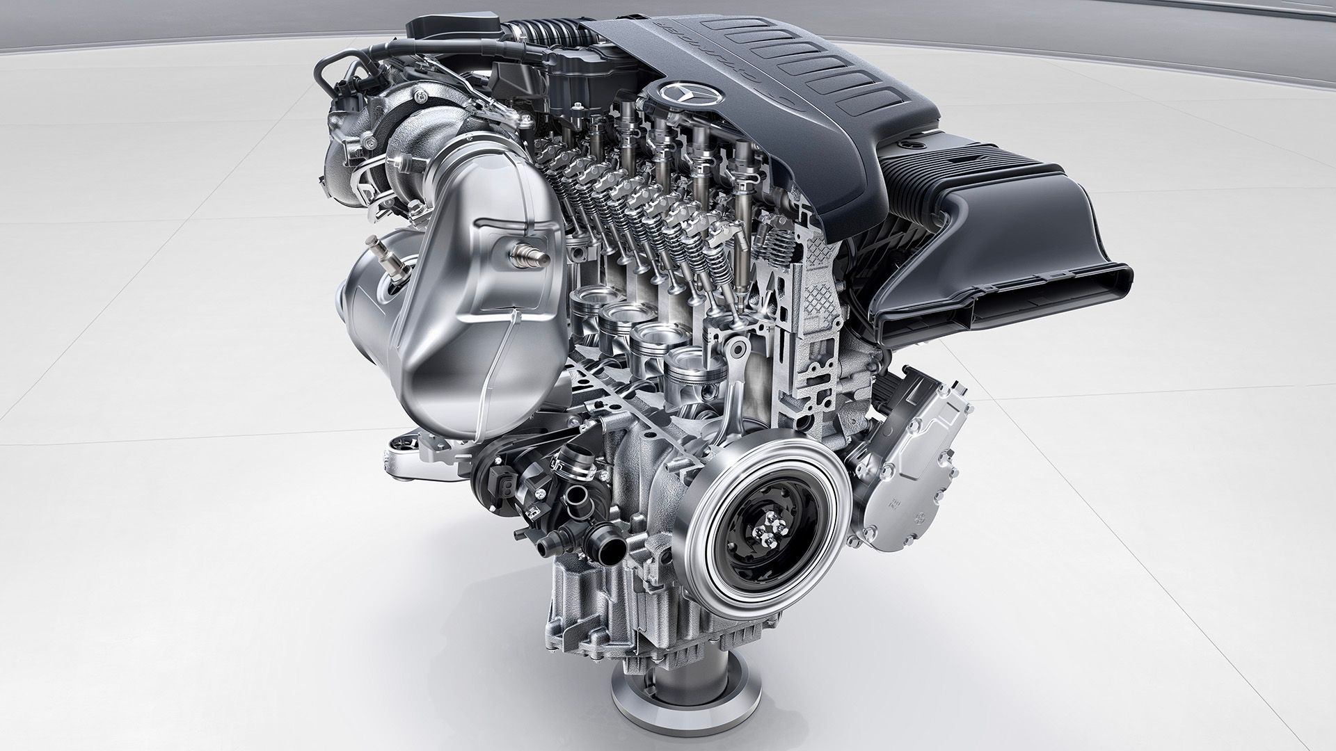 Mercedes-Benz M256 straight-six engine cutaway