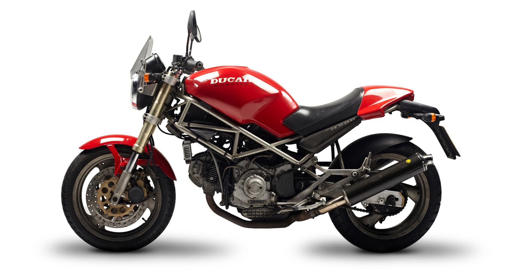Motocicleta nua italiana vermelha