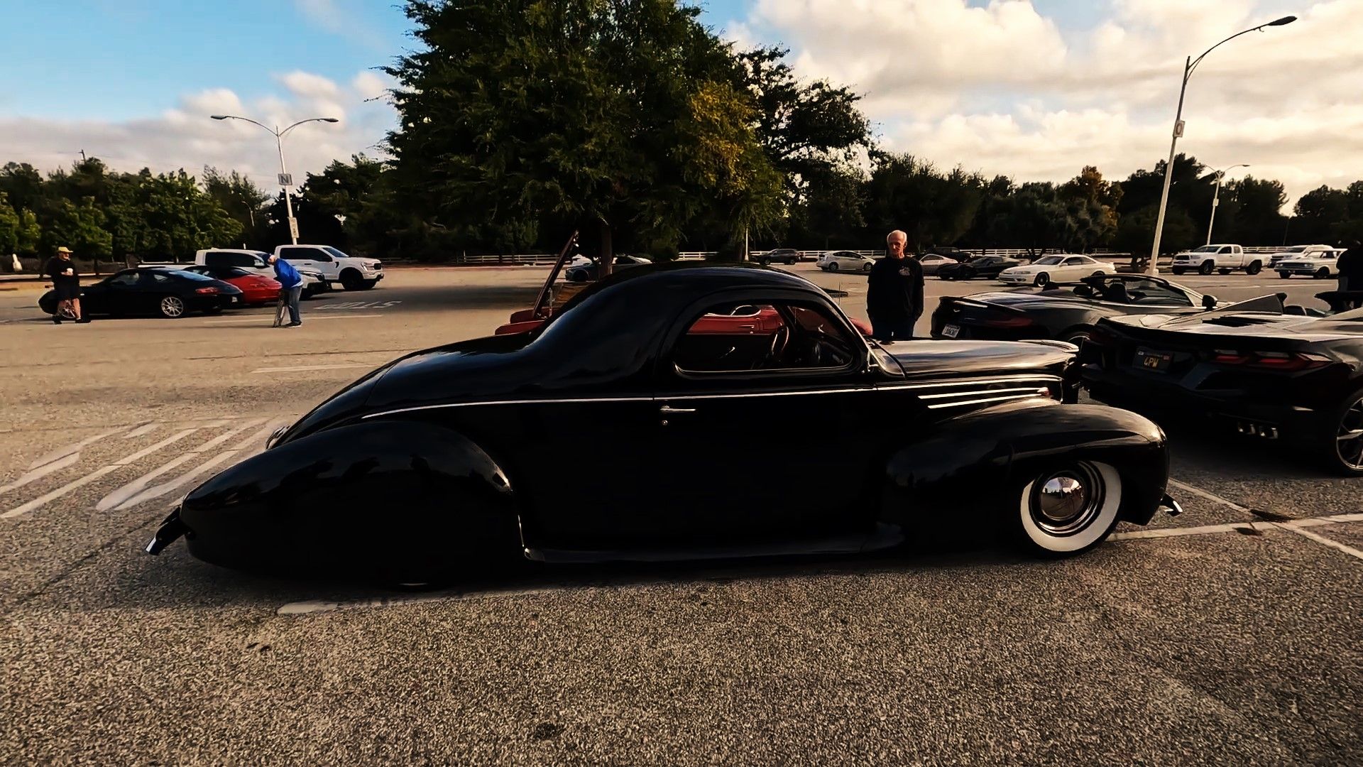 A black slammed Lincoln Zephyr Coupe