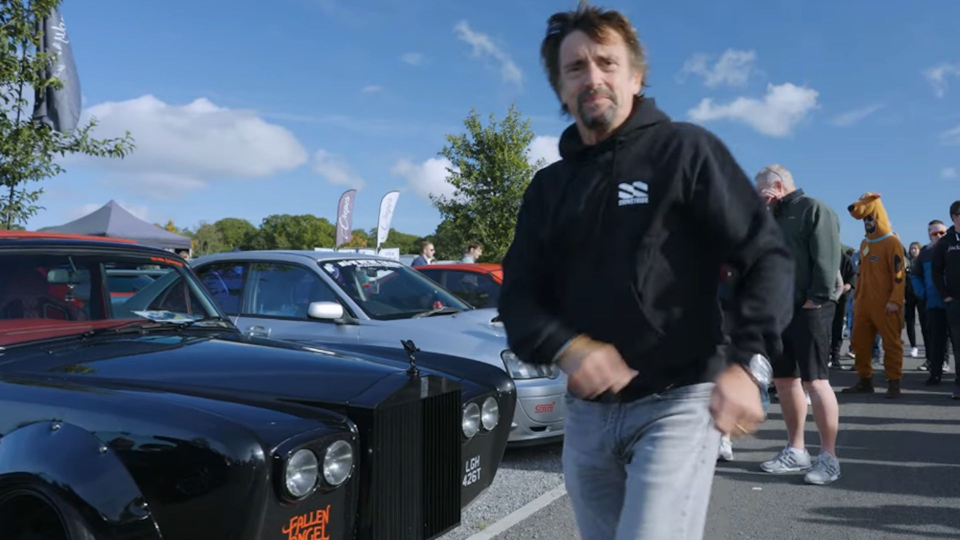 Richard Hammon checking out unusual cars at a recent DriveTribe event