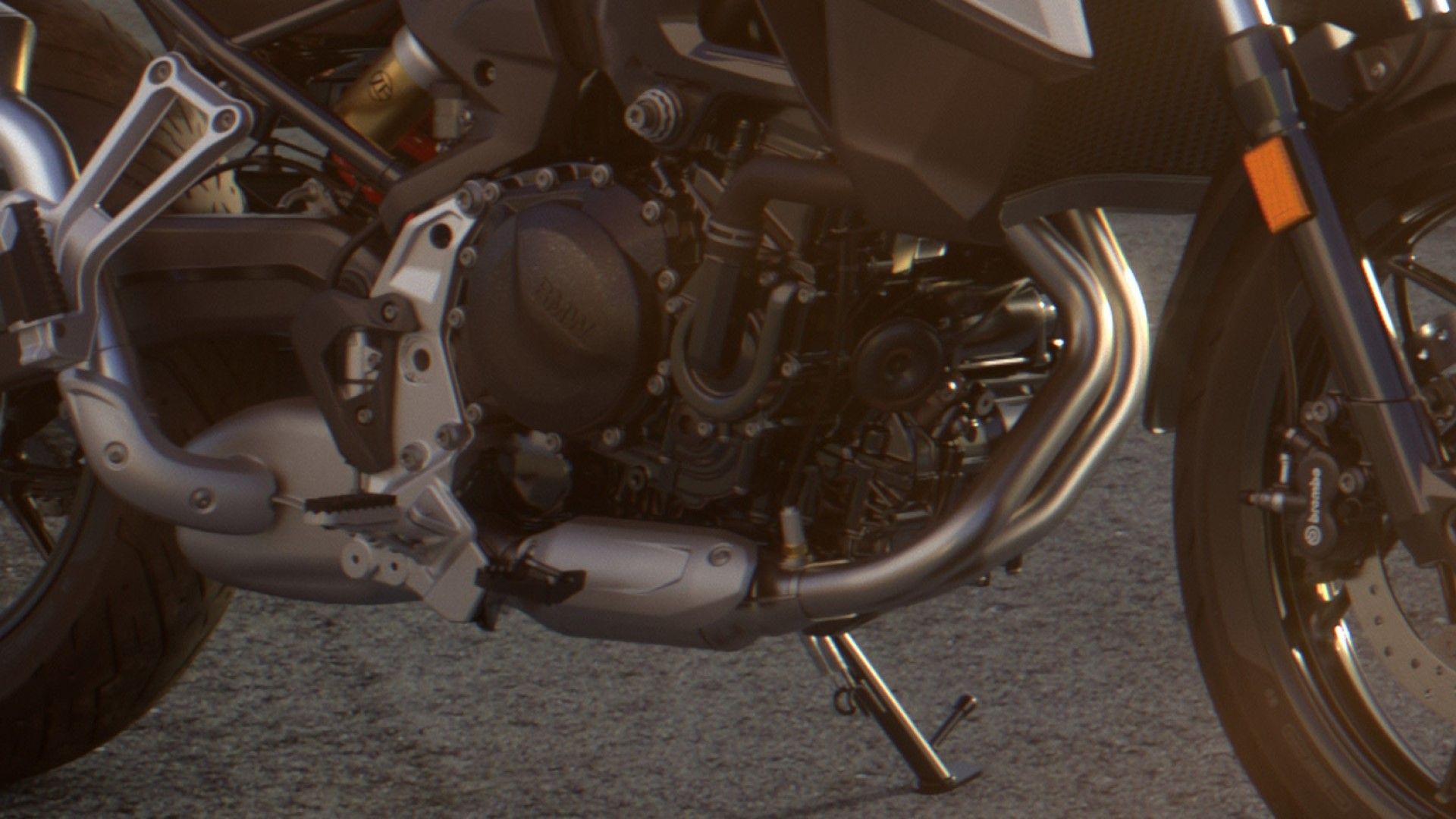2024 BMW F 800 GS 895cc com motor bicilíndrico paralelo, close-up