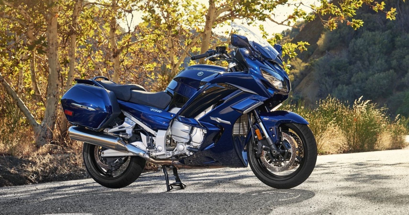 Bicicleta esportiva Yamaha azul