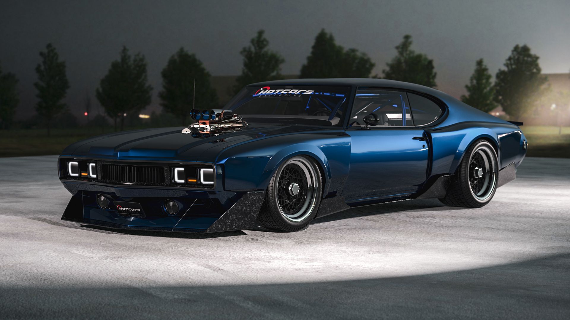 Hotcars Render 1968 Oldsmobile Cutlass Supreme Restomod